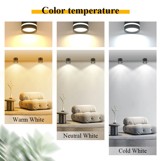 Led Surface Mounted Downlight Lights  Ceiling Lamp 220V 5w 10w 15w Spot Lights Ceiling Fixtures Lighting for Bedroom Kitchen Hom