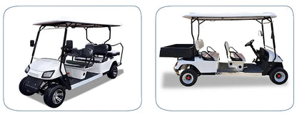 Electric Golf Cart with Cargo Bed, Two-Seater, Off-Road