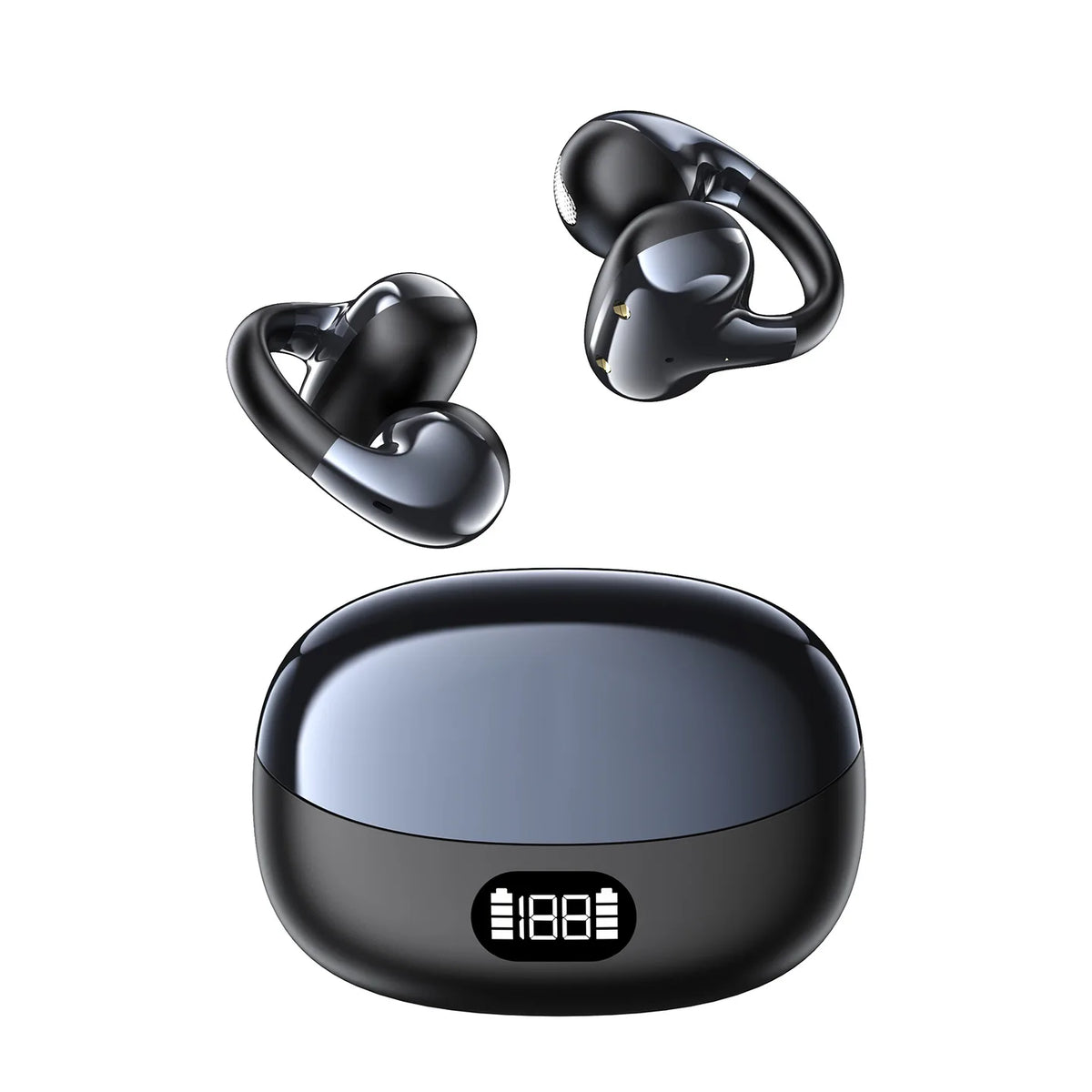Open Style Bluetooth Earphone Power Display Long Battery Life Ear Clip Style Listen Music