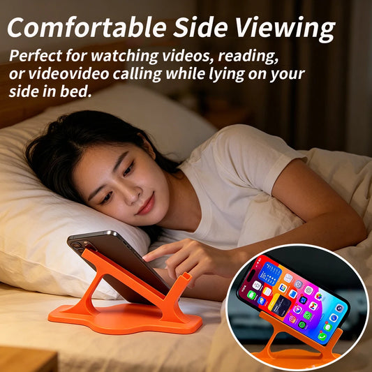 Stable Ergonomic Phone Holder for Hands-Free Viewing, Side Lying (Perfect for Bedtime Entertainment)