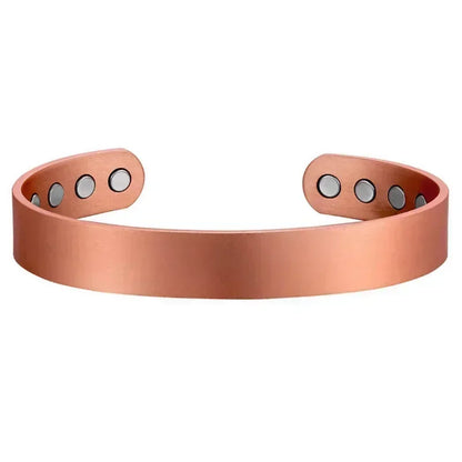 Pure Copper Magnetic Cuff Bracelet, Adjustable for Men & Women