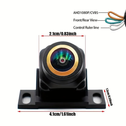 170° Wide-Angle Car Backup Camera with Night Vision & Switchable AHD/CVBS Output