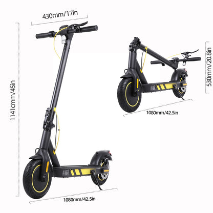 Foldable E-Scooter FREEBOY J04 (36V, 15Ah Battery, 10 inch Tire)