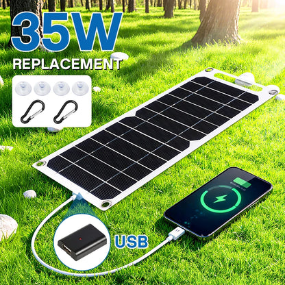 5V 35W Sunpower Portable Solar Panel With USB Safe Stabilize Charger For Phone Power Bank Outdoor Camping Home RV Gift Use
