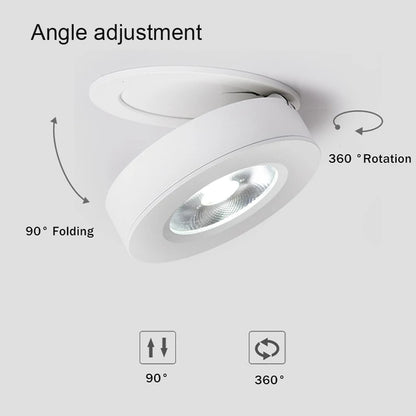 LED Downlight Slim Ceiling Lamp Dimmable Round Recessed Lamp Foldable 360 Degree Rotatable Modern Lighting LED Spot Lighting