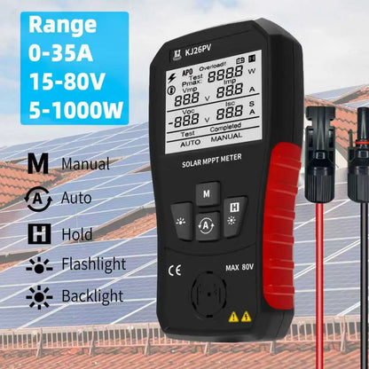 Solar Tester - Automatic and Rapid Measurement of PV Panel Maximum Power Point Tracking, Simultaneously Measures Maximum
