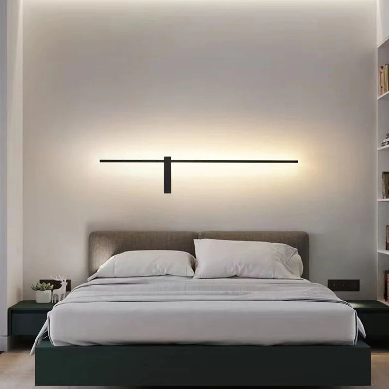 Hardwired Wall Sconces Modern LED Wall Lighting Fixtures for Bedroom Living Room Interior Wall Lamps for Corridor Kitchen Black